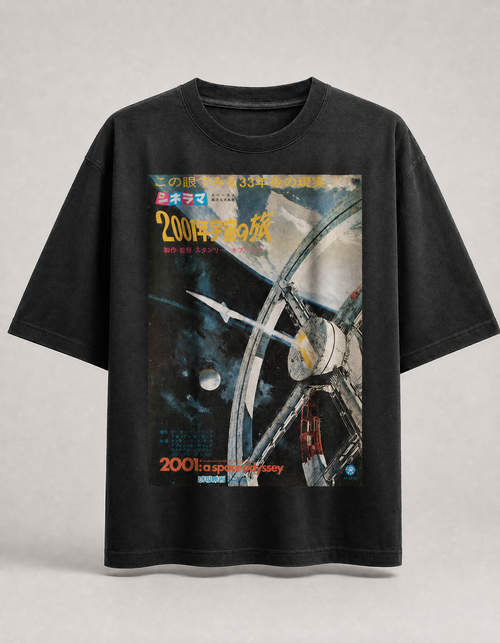2001 A SPACE ODYSSEY VINTAGE ADVERT OVERSIZED TEE