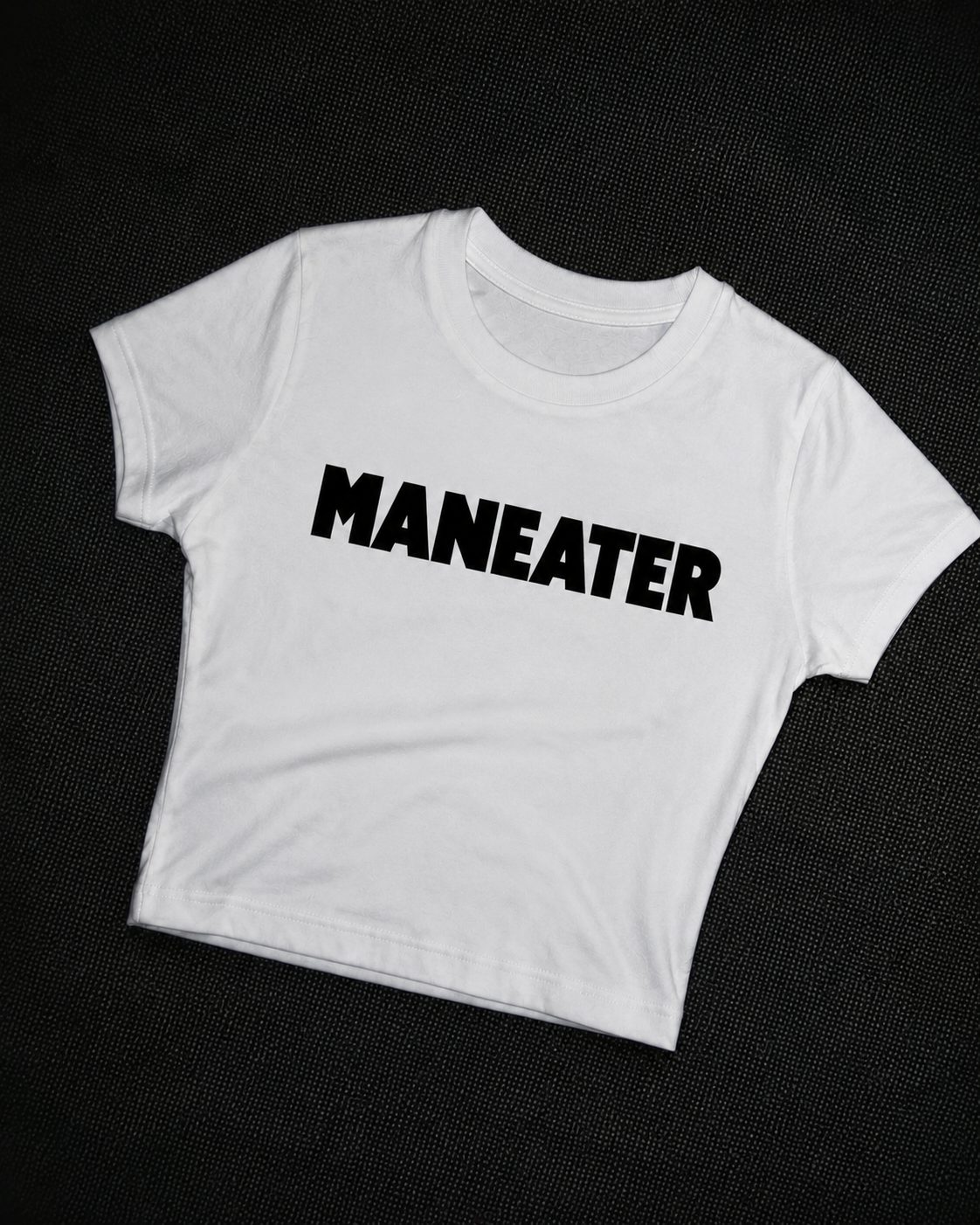MANEATER WHITE BABY TEE