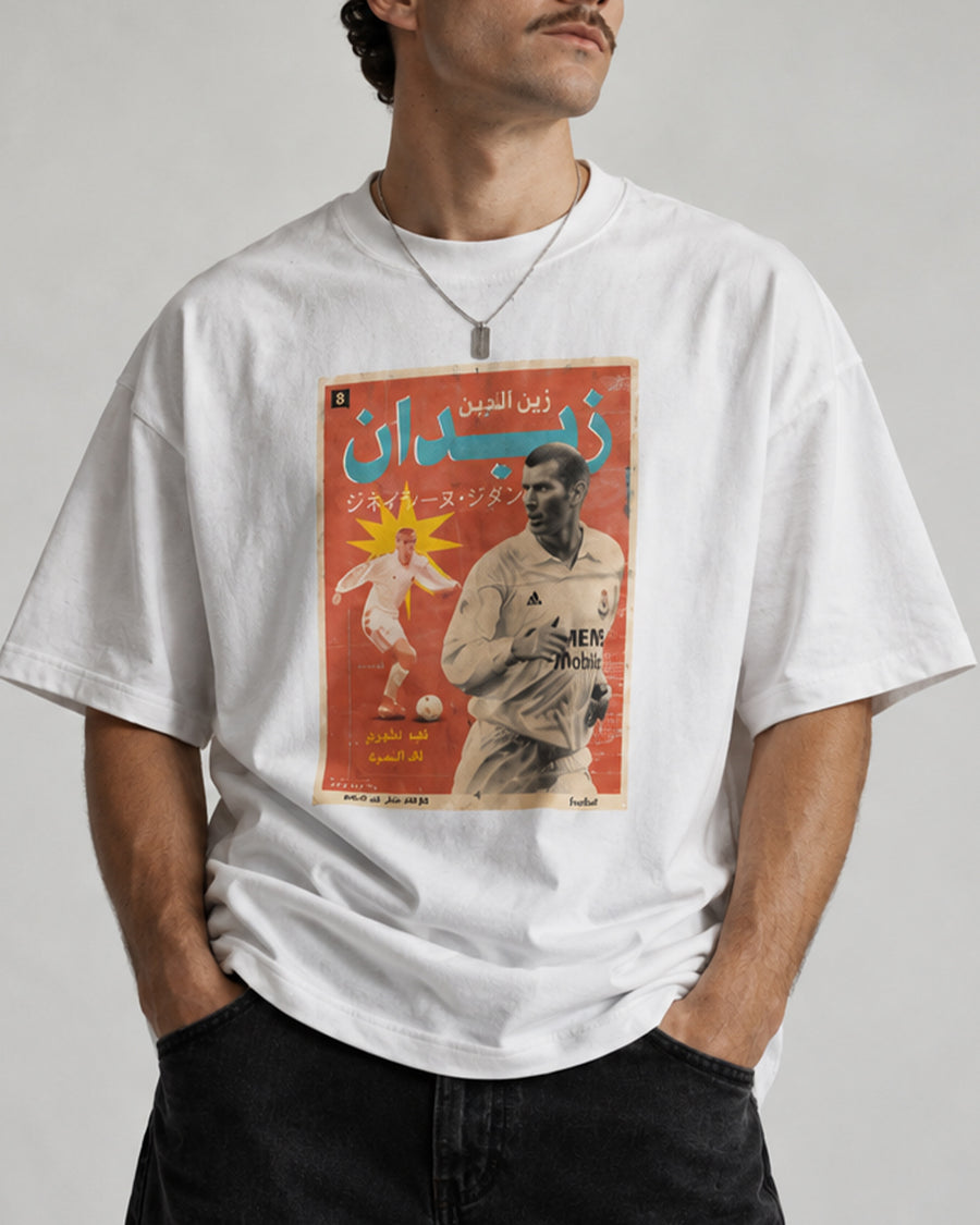 ZIDANE ARABIC POSTER OVERSIZED TEE