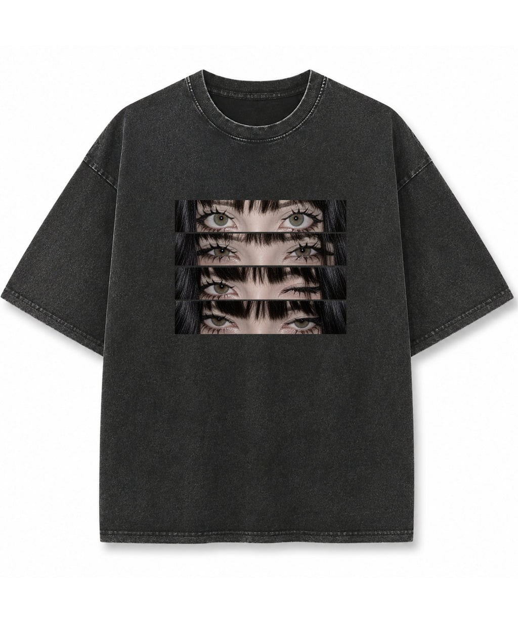 Vintage Fade Wash Oversized T-shirt Front Design