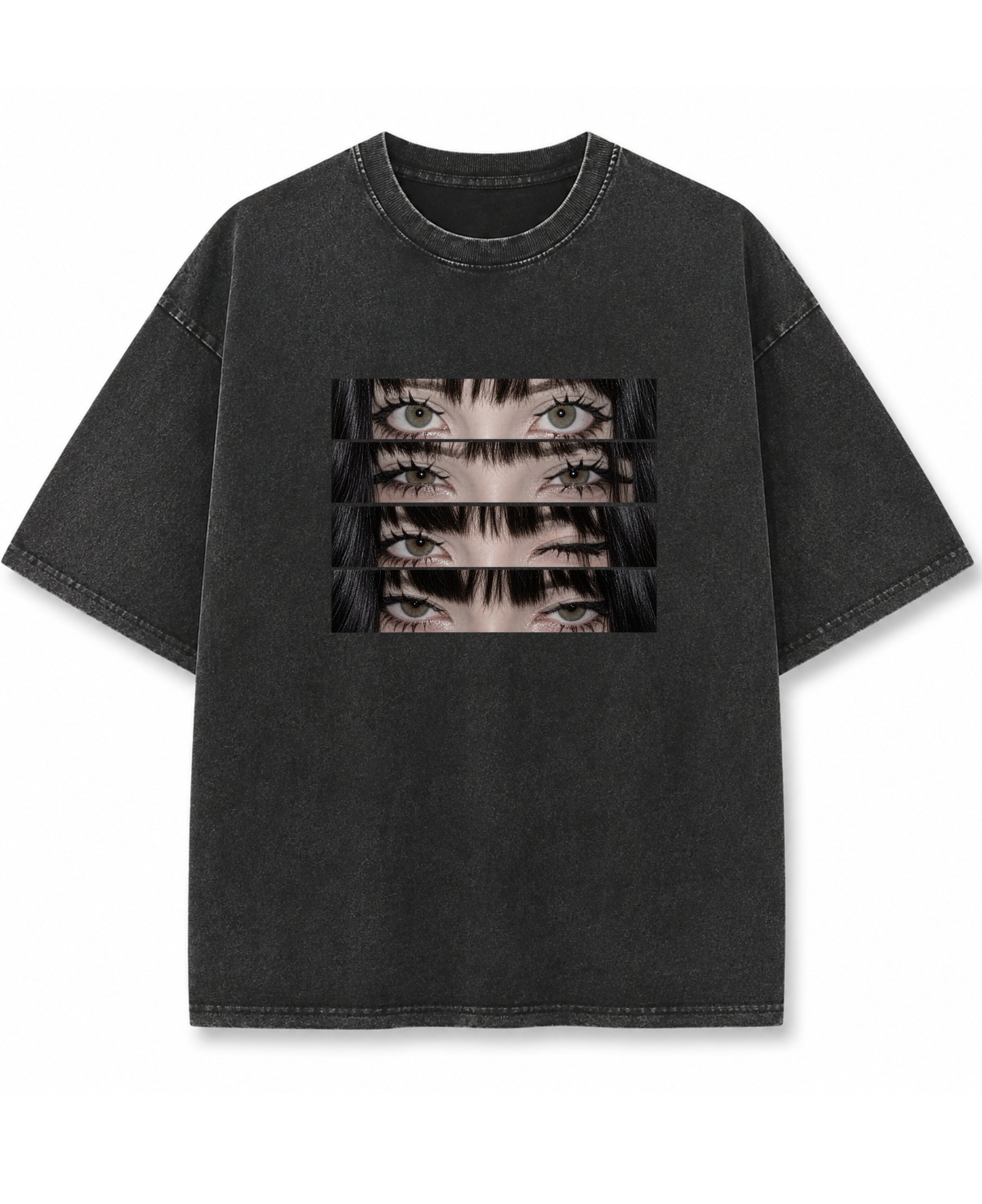 Vintage Fade Wash Oversized T-shirt Front Design