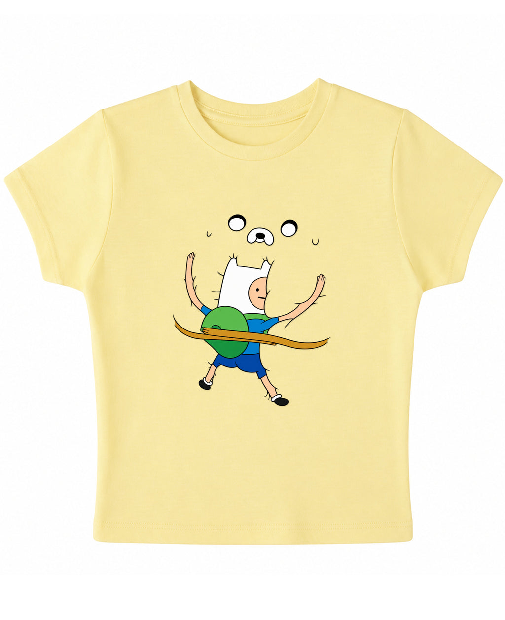 Butter Yellow Baby Tee Front Design