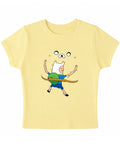 Butter Yellow Baby Tee Front Design