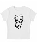 White Baby Tee Front Design