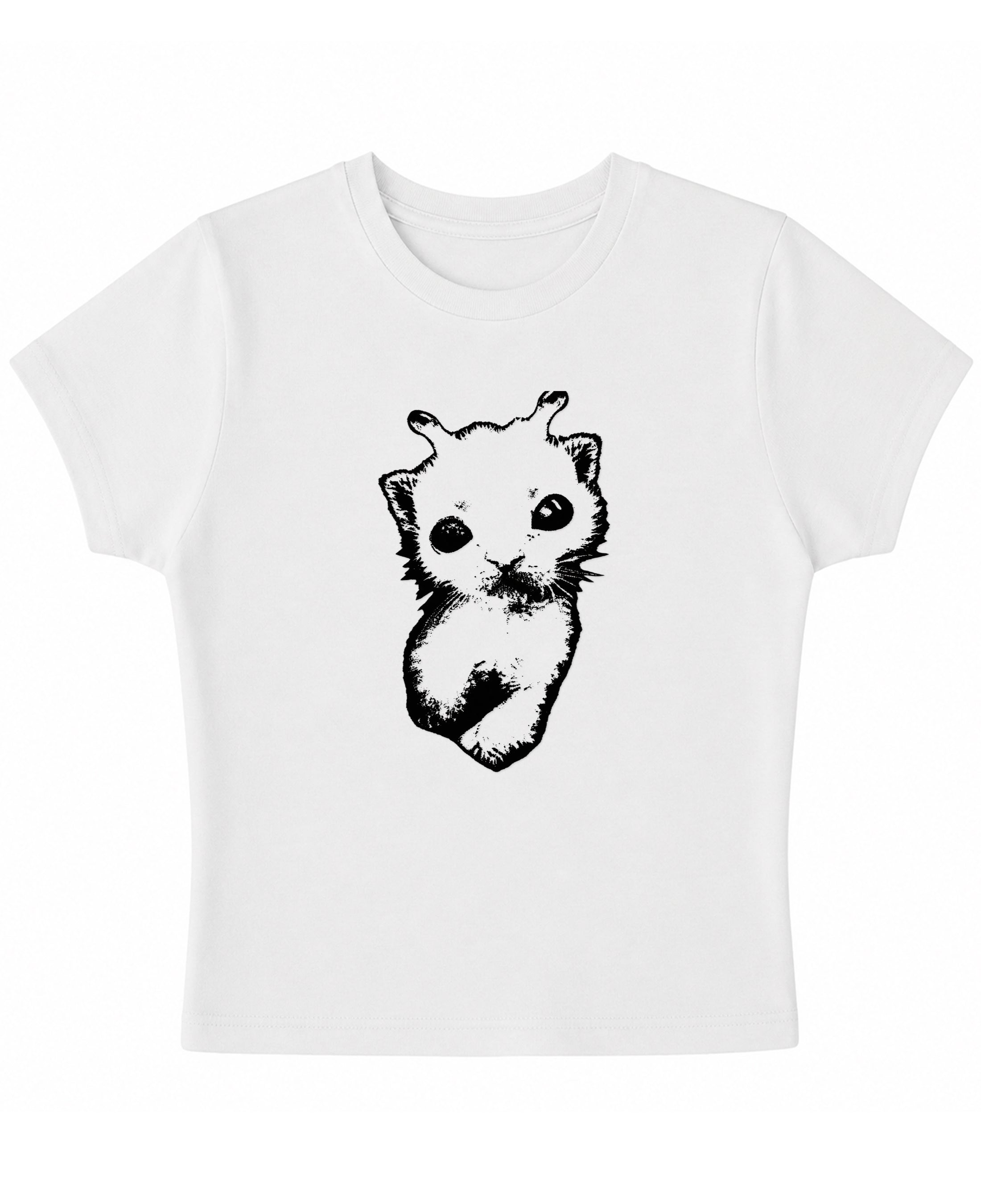 White Baby Tee Front Design