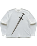 Off-white waffle knit oversized full-sleeve Front Design