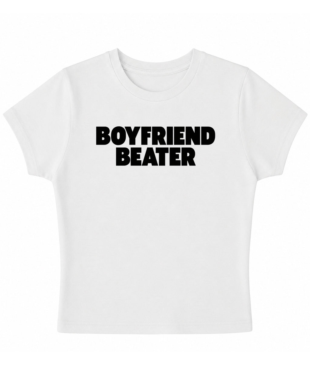 White Baby Tee Front Design
