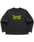 Black waffle knit oversized full-sleeve Front Design