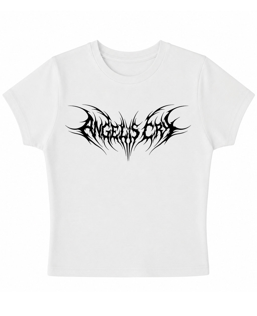 White Baby Tee Front Design