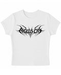 White Baby Tee Front Design
