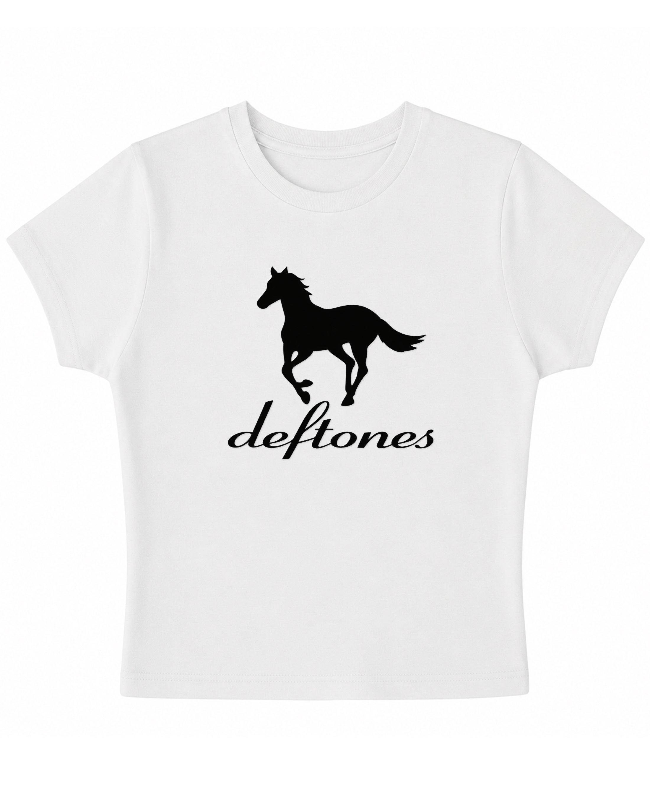 White Baby Tee Front Design