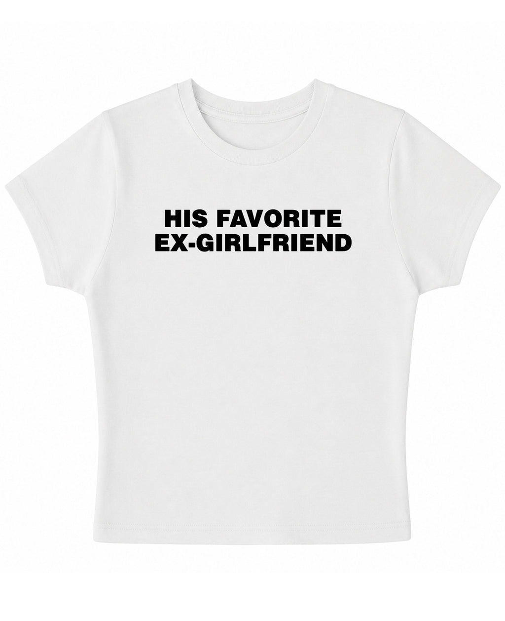 White Baby Tee Front Design