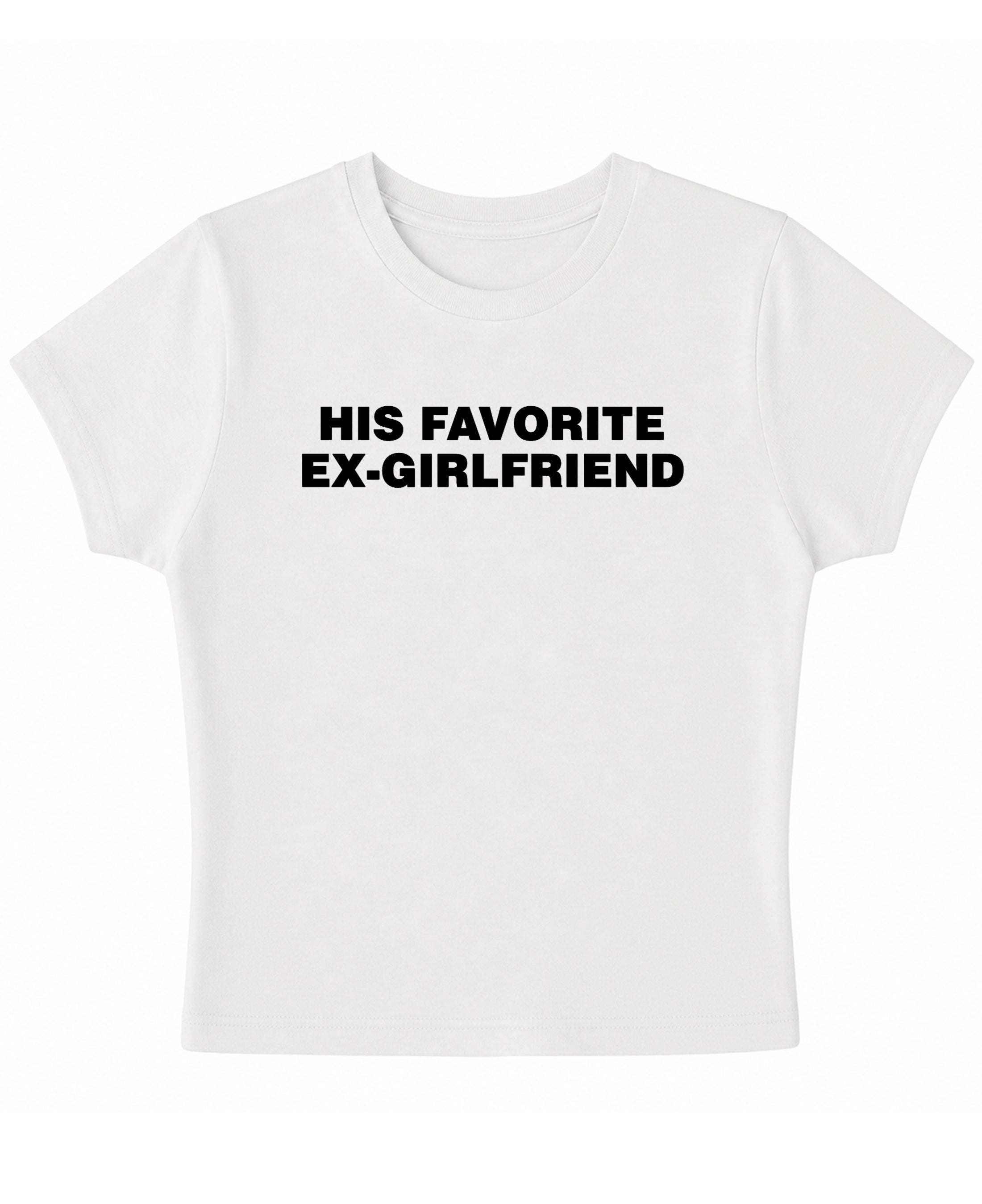 White Baby Tee Front Design