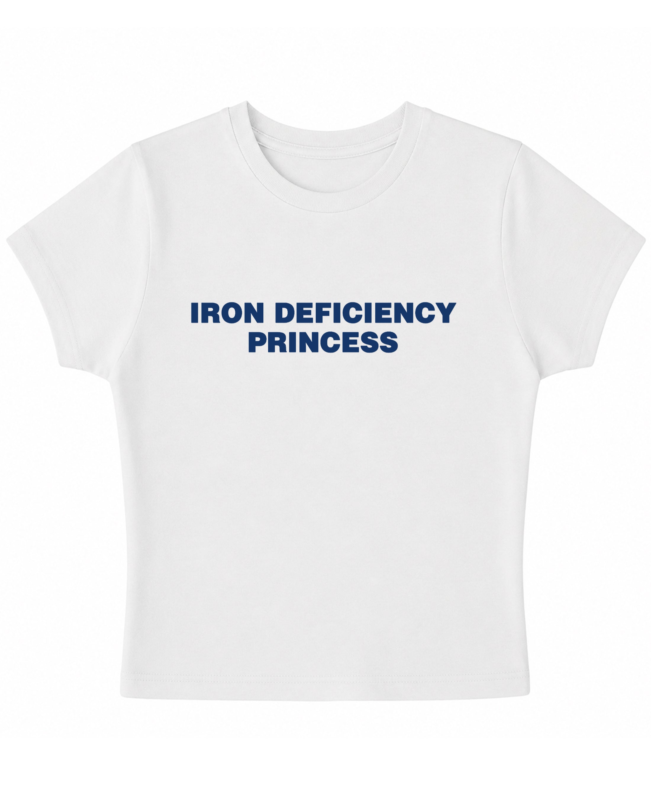 White Baby Tee Front Design