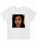White Baby Tee Front Design