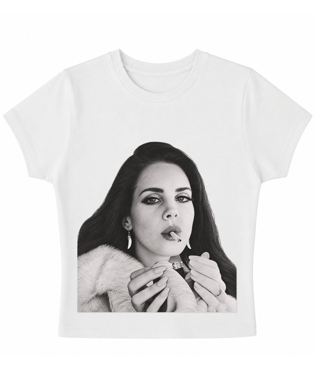 White Baby Tee Front Design