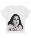 White Baby Tee Front Design
