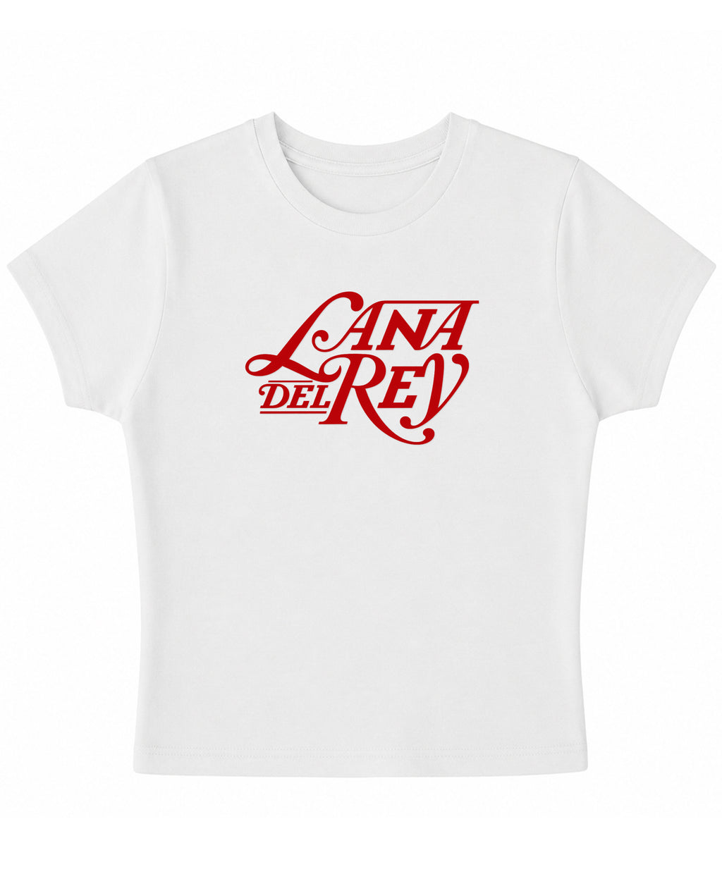 White Baby Tee Front Design
