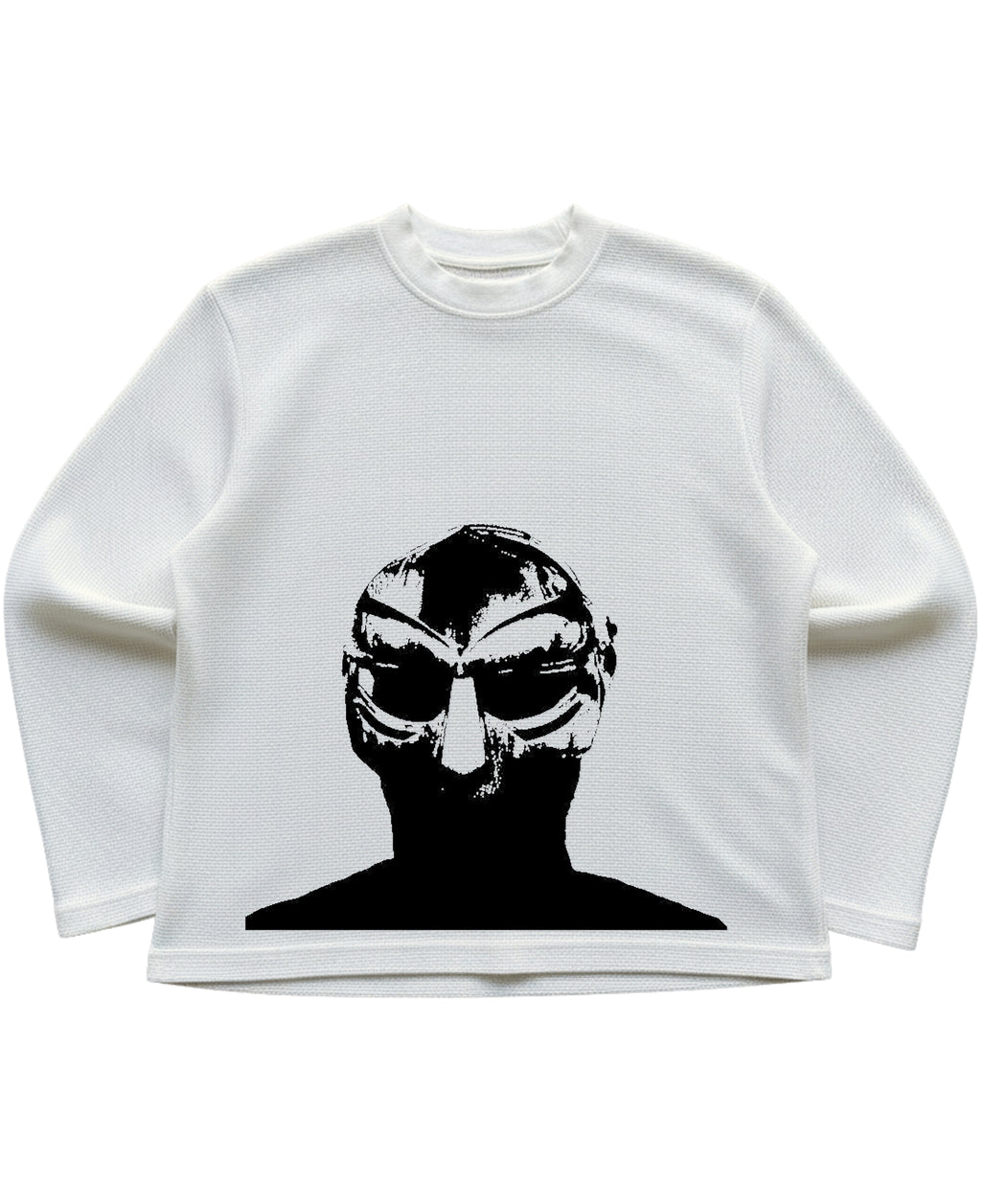 Off-white waffle knit oversized full-sleeve Front Design