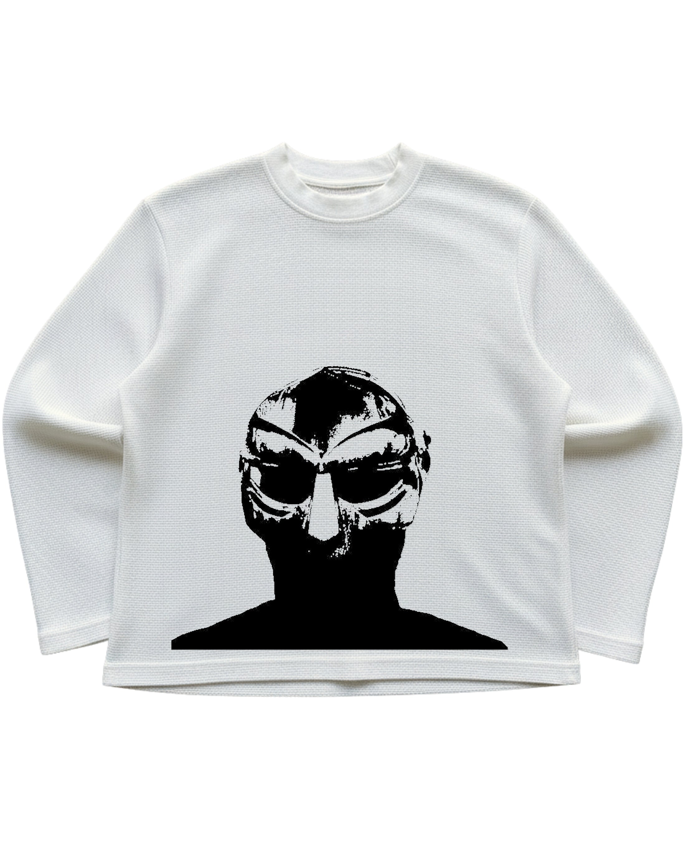 Off-white waffle knit oversized full-sleeve Front Design