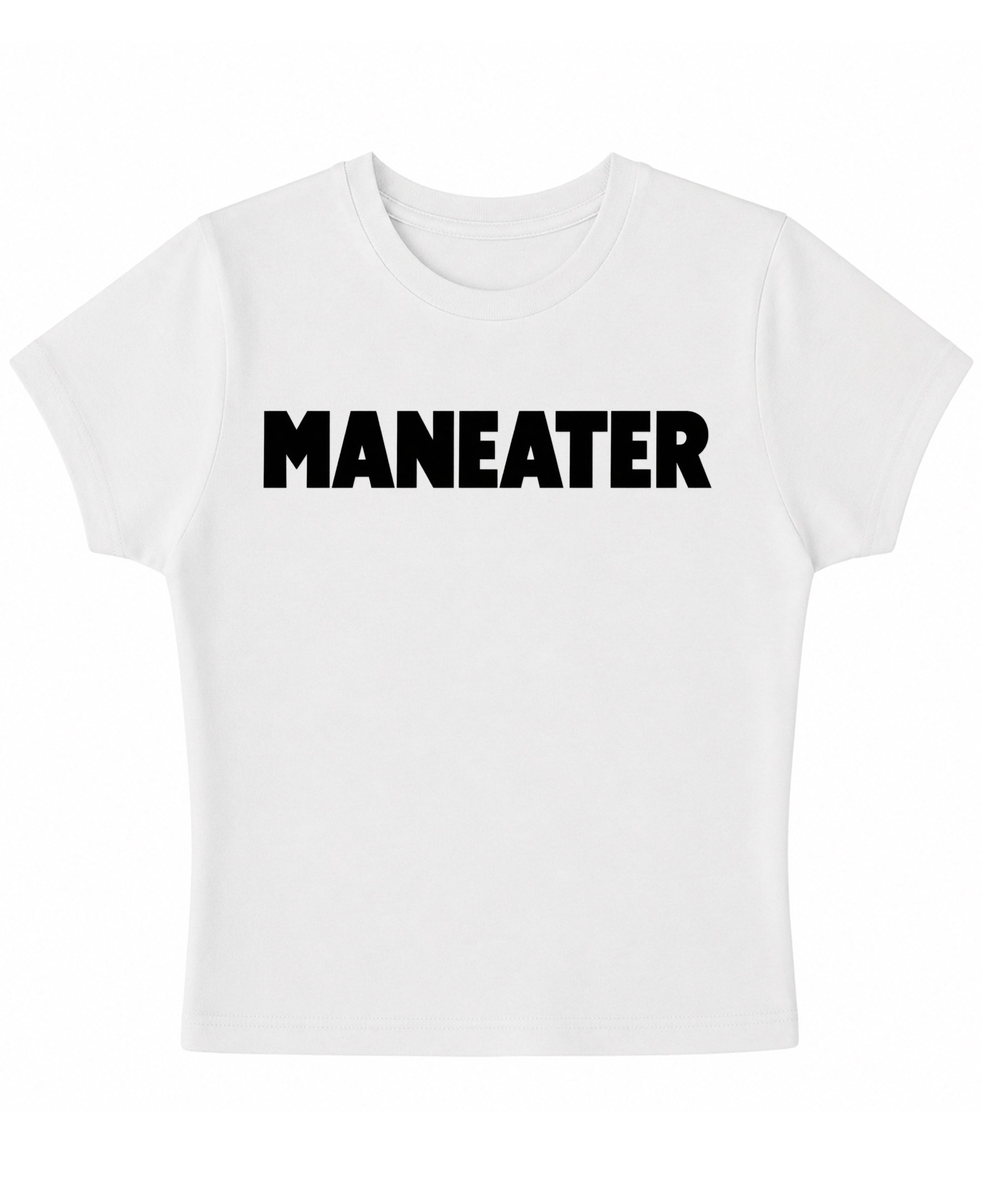 White Baby Tee Front Design