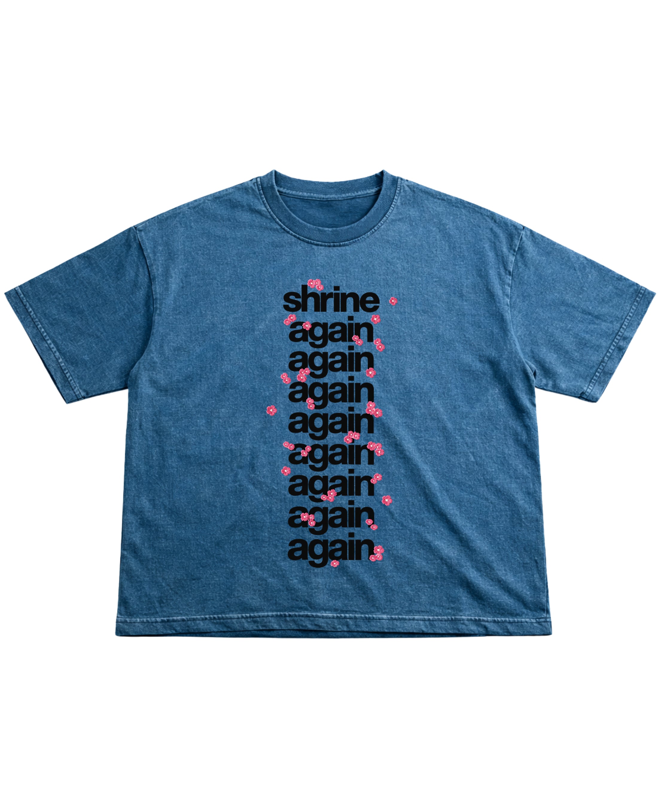 Denim Wash Boxy Fit T-shirt Front Design