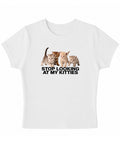 White Baby Tee Front Design